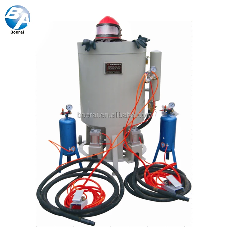 New type of mobile high pressure sandblasting pot/TWO gun sandblasting