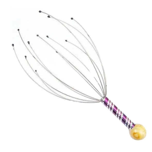 Stainless Steel Portable Octopus Head Scalp Massager Hand Held Scalp Head Massager