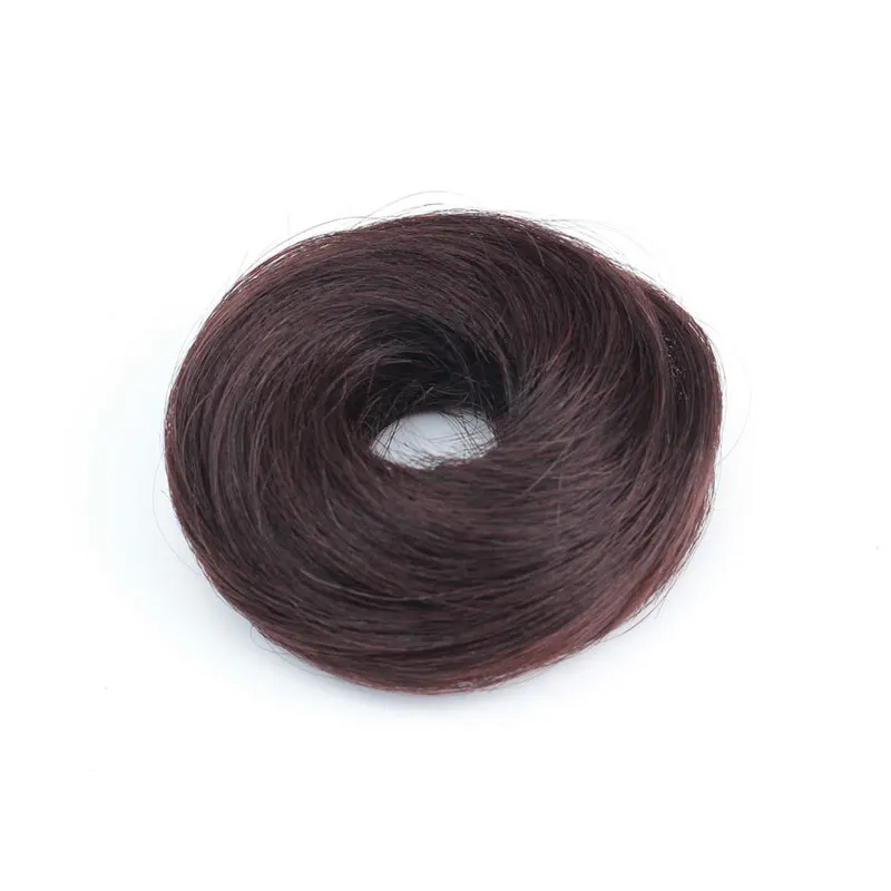 
Fashion Flower Bud Wig Hair Ring Ball Head Coiler Flower Bud Hair Ring Bag Black Women Ponytail Synthetic Hair Chignon 