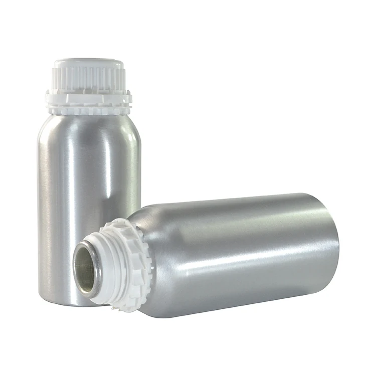 Hot sale recycled 50ml aluminum bottle to fill up capsules with tamperproof cap