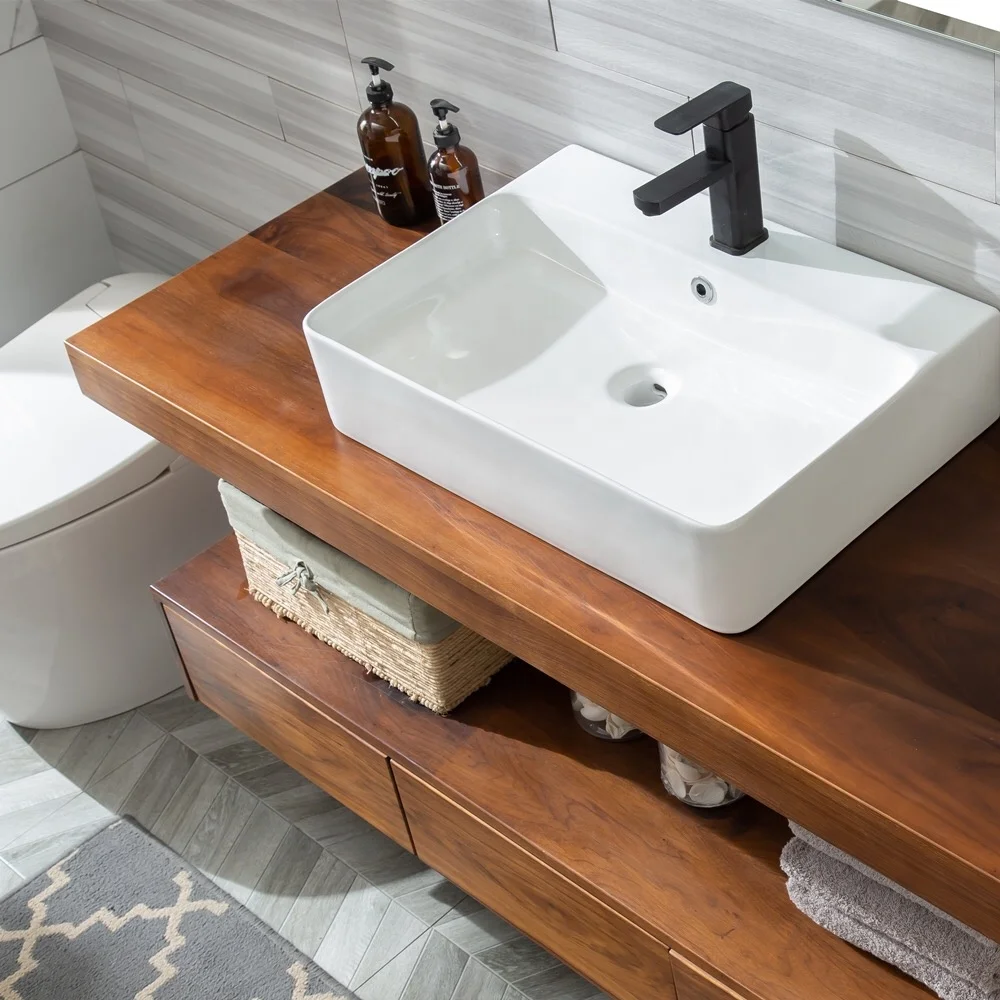 High End Furniture Solid Wood Bathroom Wall Mounting Vanity Cabinet Bathroom Storage Cabinet