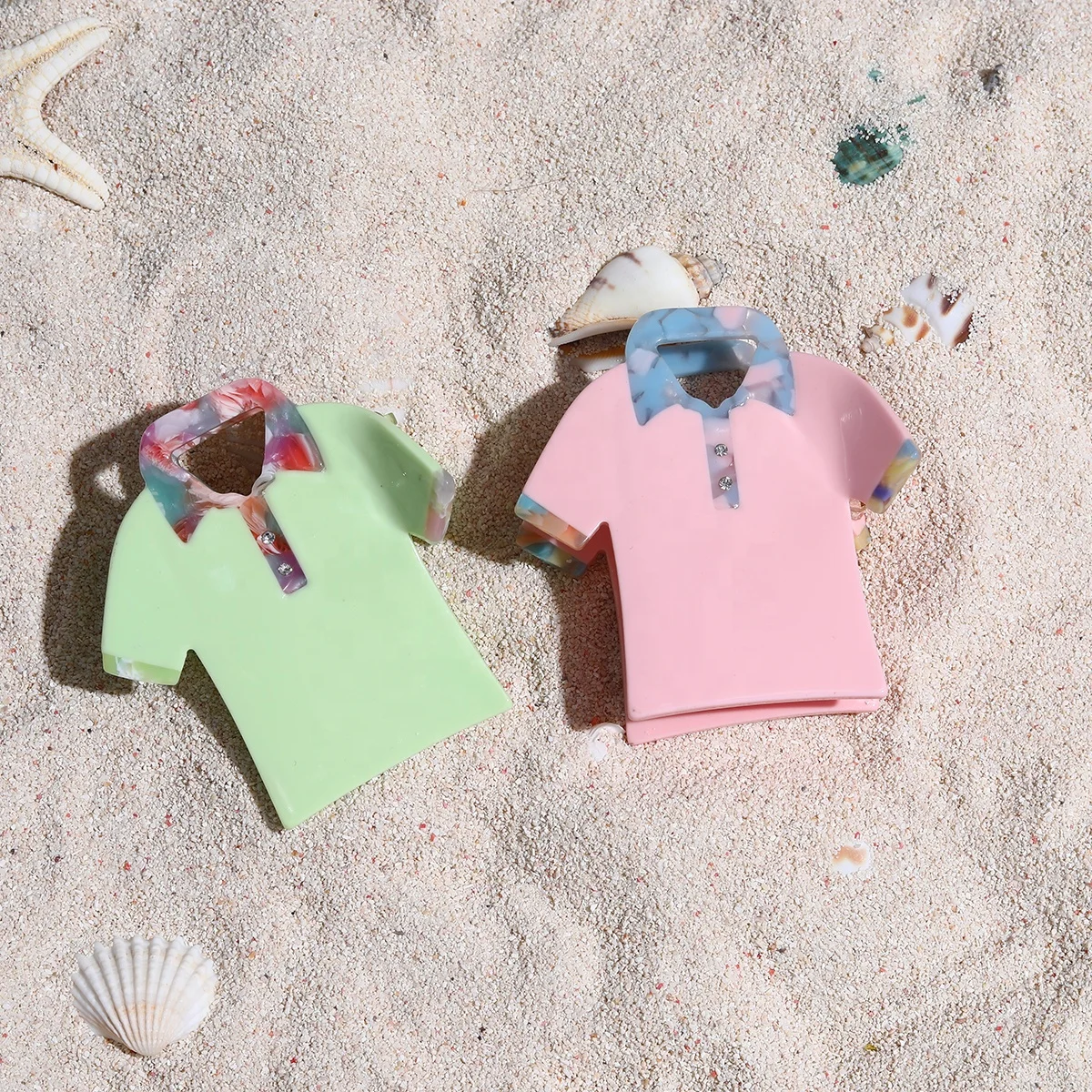 personalized acetate hawaiian summer hair claw custom acetate shape hair clip claw for summer holiday