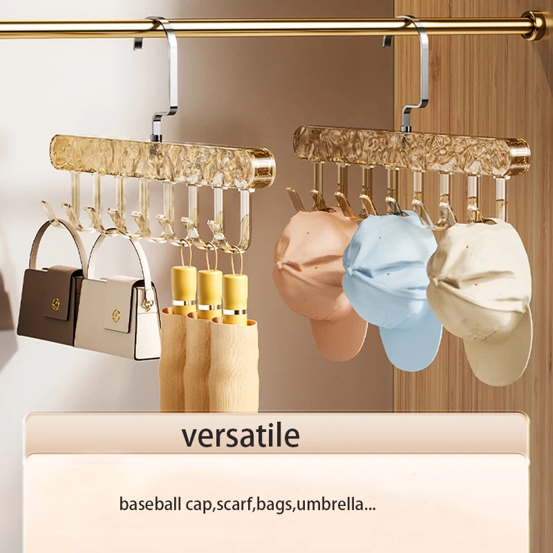 Multifunctional Non Slip Non Trace Light Luxury Plastic Hanger 360 Degree Rotary Clothing Slip Dressbaseball Cap Bra Storage