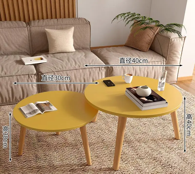New Round Side Table for living room White Nordic Simple White Small table Metal Side End Table