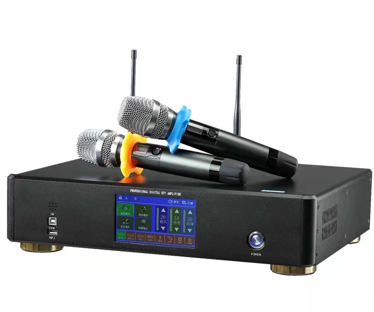karaoke amplifier microphone processor combo