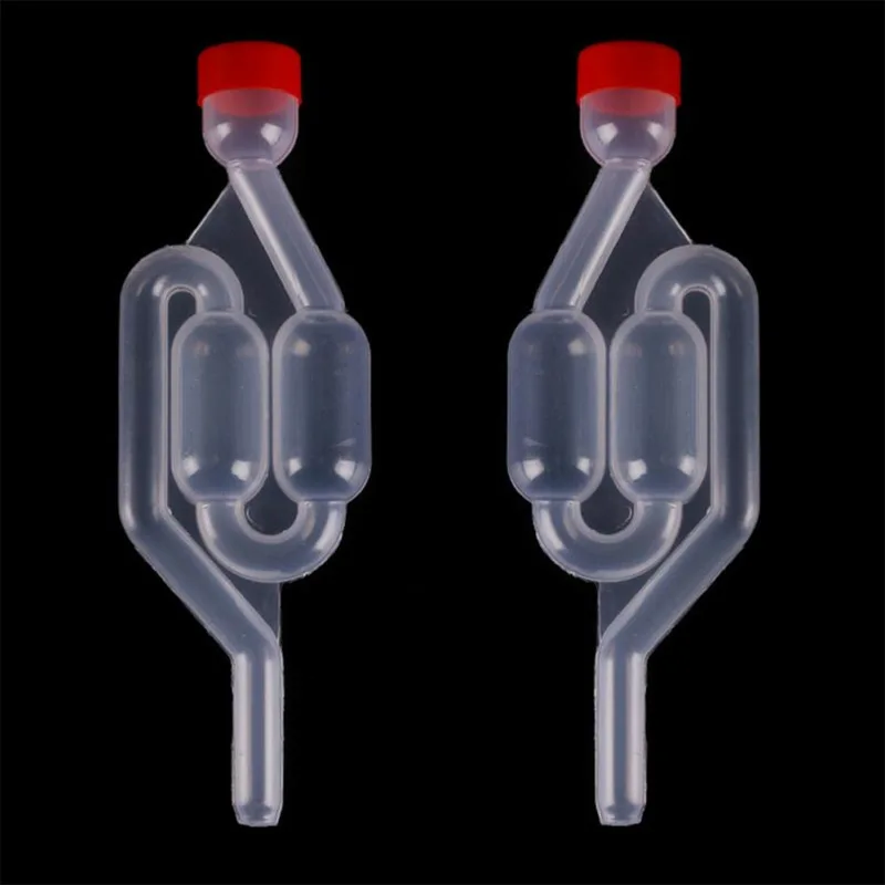 Twin Bubble Airlock for Fermenting Wine and Beer Making BPA-Free Cylinder Airlock Used for Brewing Wine, Beer, Pickles