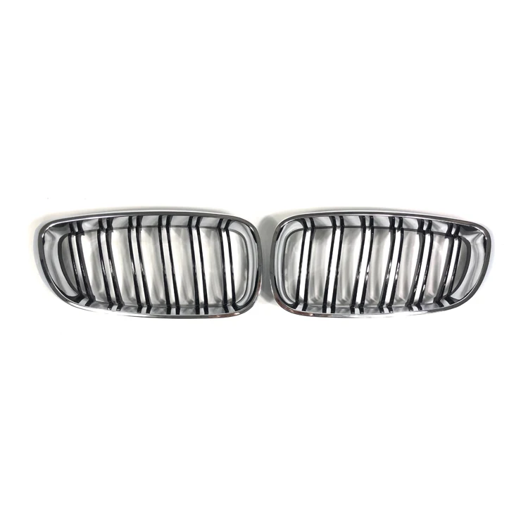 For BMW GT F34 M3 Double Slat Chrome Black Car Front Bumper Grille Mesh