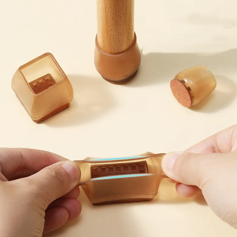 Round / Square/ Conical Tpr Anti Slip Table Chair Leg Socks Floor Protectors Non Slip Pads Furniture Feet Booties Cover Chair