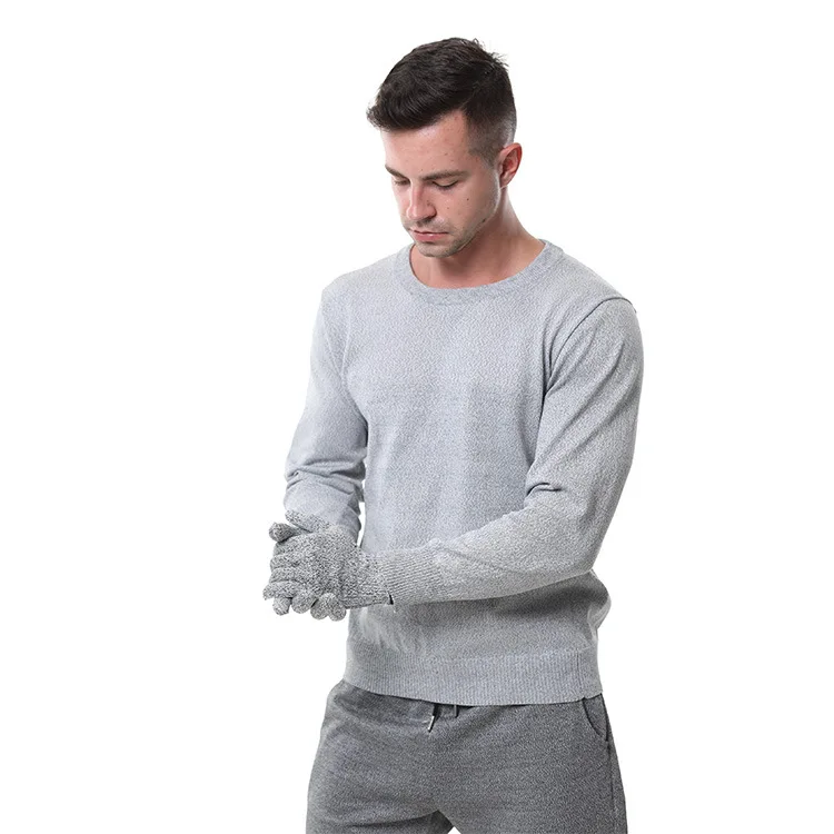 safety HPPE EN388 Level 5 Knife Proof Shirt Anti Cut bite resistant Clothing Knitted Cut Resistant Round Neck Shirt