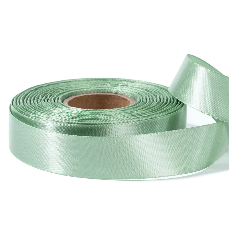 6mm-50mm single face recycle polyester satin ribbon wholesale color ribbon for decorating gift boxes packaging