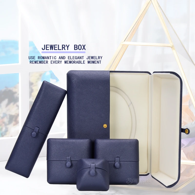 ZEBO custom pu  jewelry box luxury gift necklace earring ring  shell box leather  jewelry box packaging  wth logo
