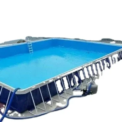 Frame Swimming Pool for Sale Large Above Ground Pool Steel Wall Rectangular Metal 1 Piece Digital Printing Inflatable Pool