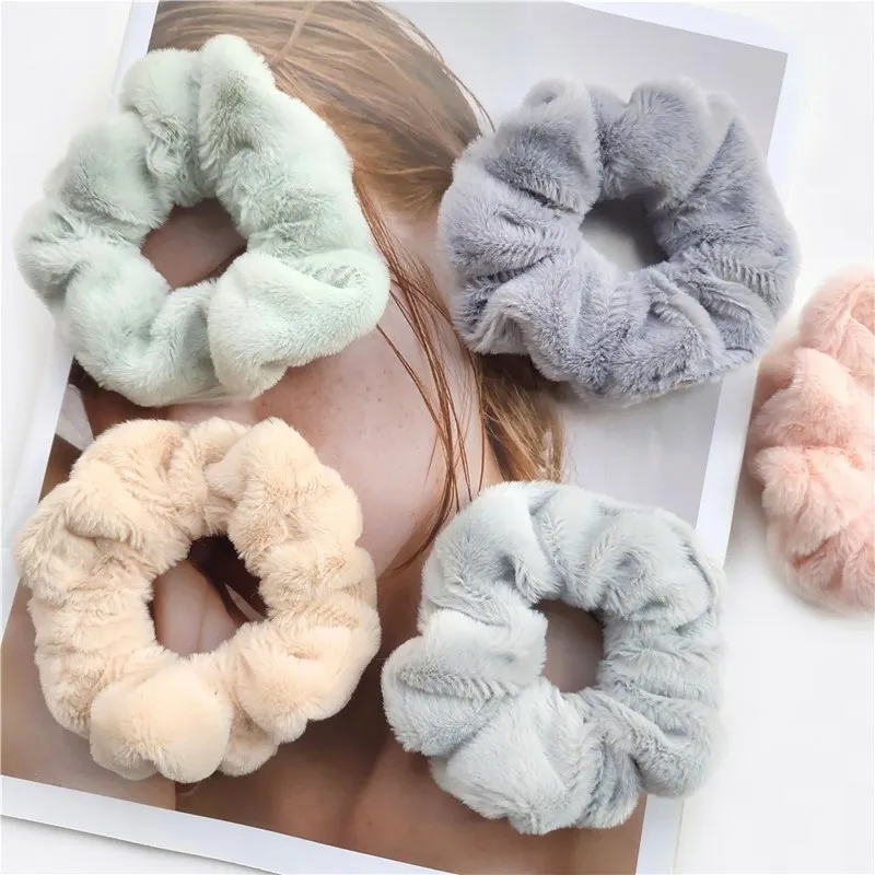 
Soft Winter Microfiber Hair Drying Scrunchies for Frizz Free Heating Hair Drying Towel Hair Bands 