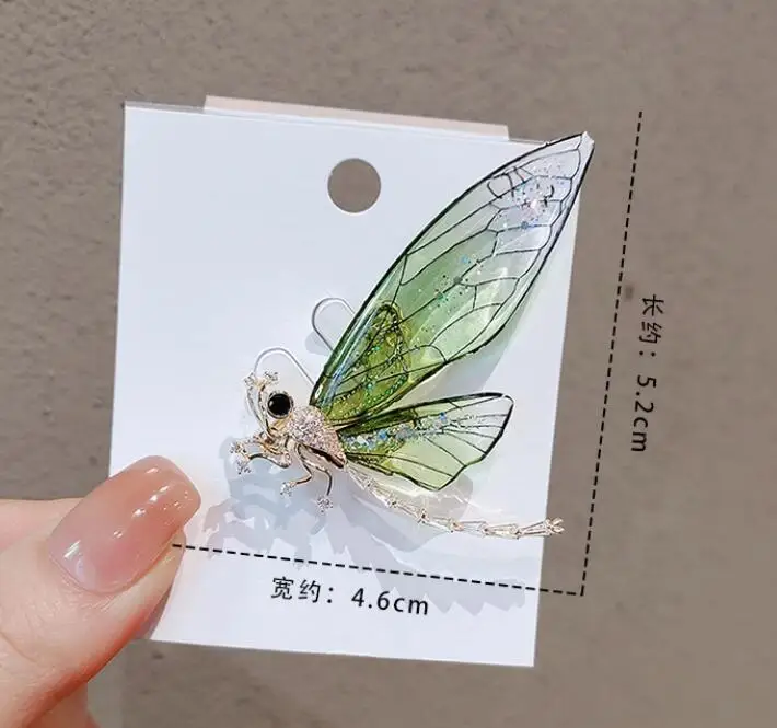Fashion Luxury Shining Transparent Hot Sell Animal Women Girls Ladies Beautiful Dragonfly Brooch For Women Girls High Quality