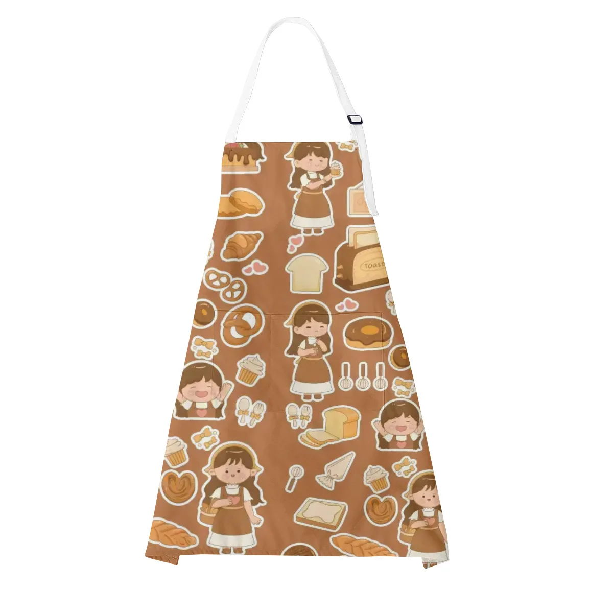 Restaurant Uniforms Staff Waiters Apron Waterproof Oilproof Antifouling Cartoon Aprons Kitchen Chef