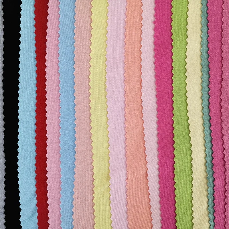  ESSE TEXTILE DTY 2 сторона матовая трикотажная ткань однотонная окрашенная для платья
