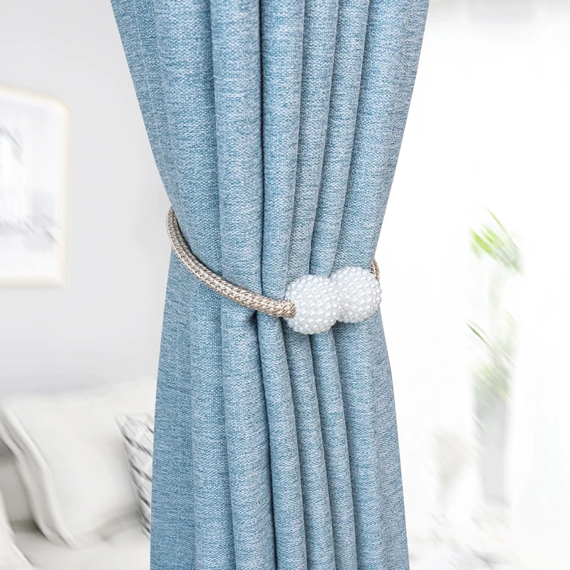 
Decorative Two Pearl Ball Curtain Tieback Magnetic Curtain Tieback 