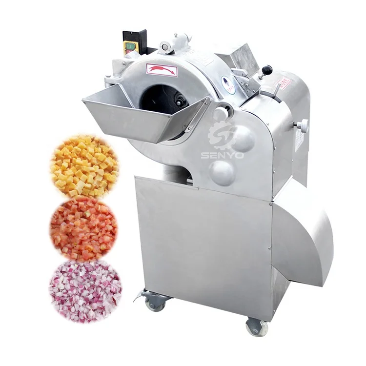 Industrial ginger cube cutting vegetable cutter carrot onion kiwi fruit apple mango potato dicer machine