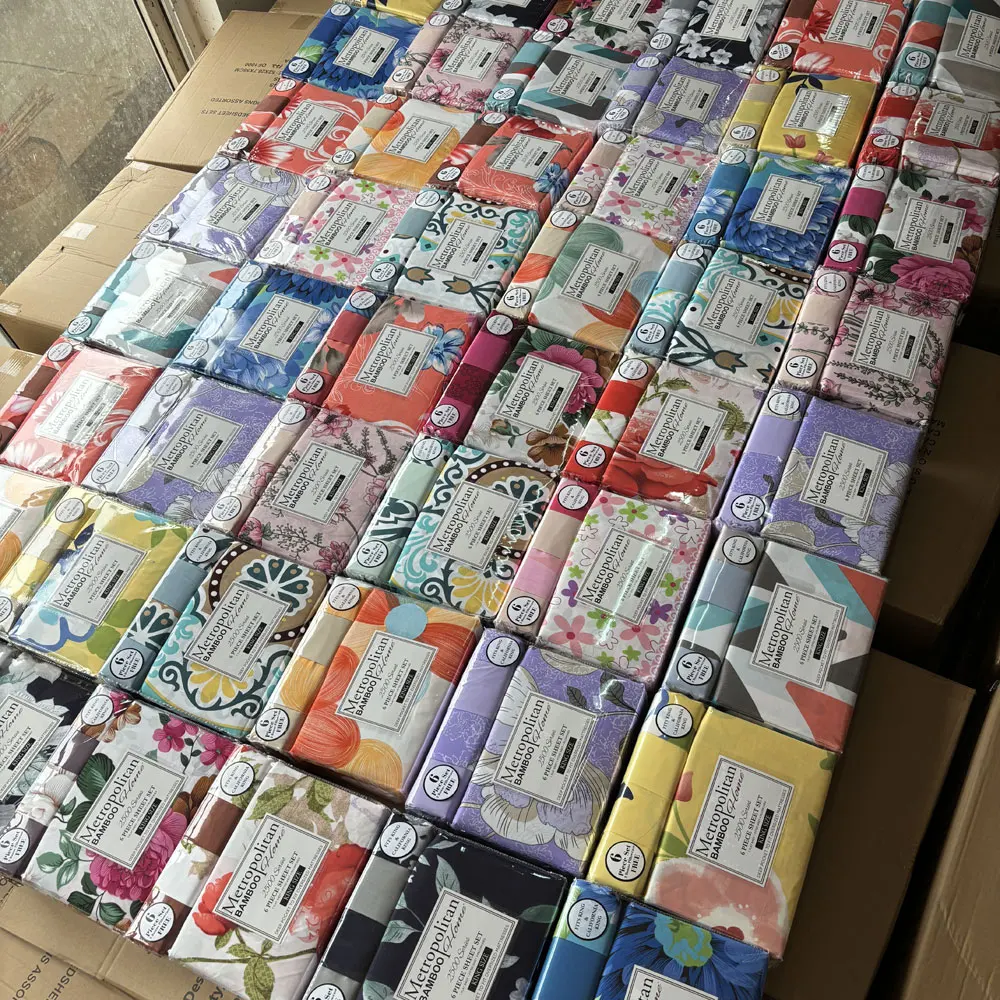 Microfiber 6 piece bedding floral bed sheet set disperse print duvet covers sets for king size bed wholesale