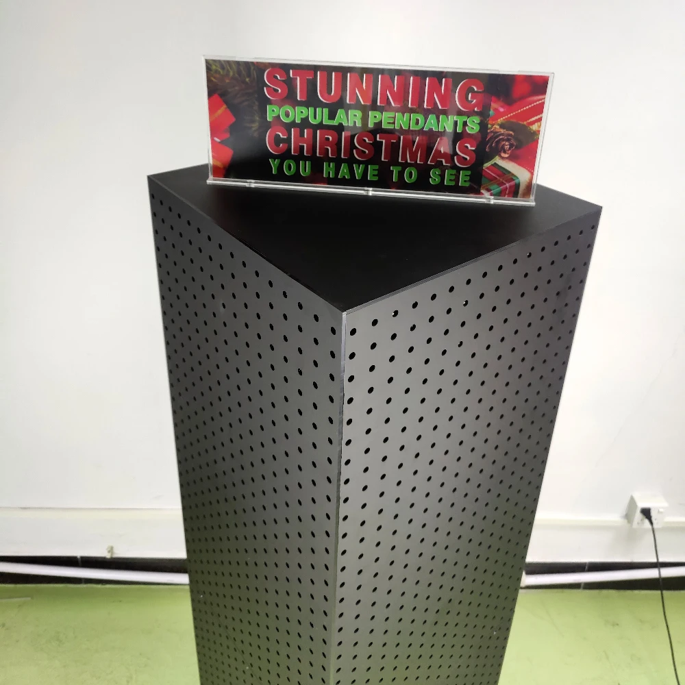 Pegboard Rotating Display Stand 4 Sided Spinning Peg Board Displays Earring Display Stands Craft Rack Holder for Retail Floor