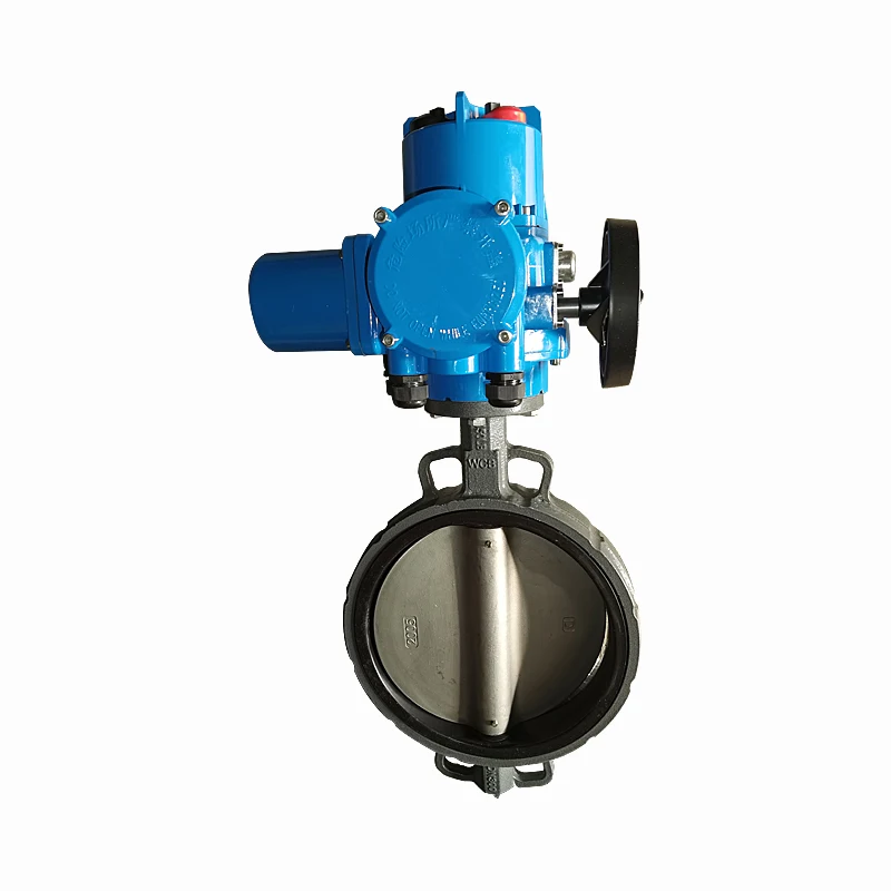 Electric Wafer Butterfly Valve 220V Electric Actuator Soft Seal Butterfly Valve