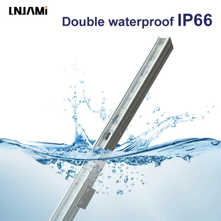 LNJAMI Outdoor Waterproof RGB LED Linear Facade Lighting Design With DMX Controller Building Wall Washer Light