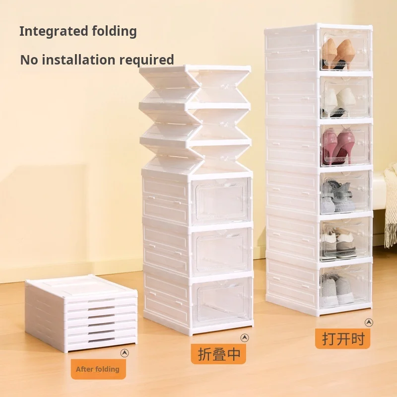 9 Tier  Stackable Plastic Shoe Shelf Cabinet Organizer Storage Bin with Clear Door No Assembly Required shoe rack cabinet
