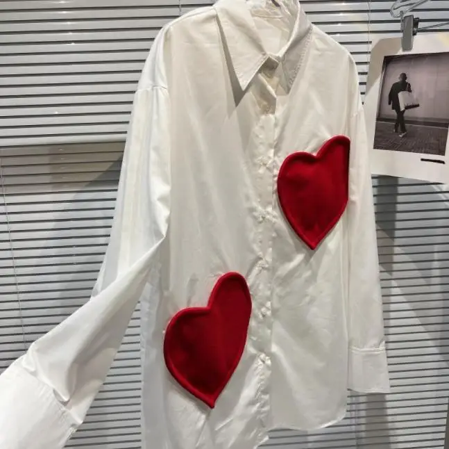 Shirts for Women Long Sleeve Button Up Shirt Collared Tops and Blouse 2022 Spring Fashion Loose Casual White Shirt