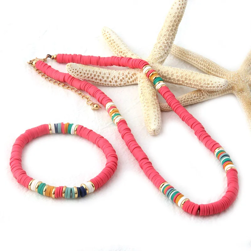 
NeeFu WoFu beads letter Bracelet Bohemian Soft ceramic Bracelets For Women Nationality Bracelet Strand Colorful Jewelry 