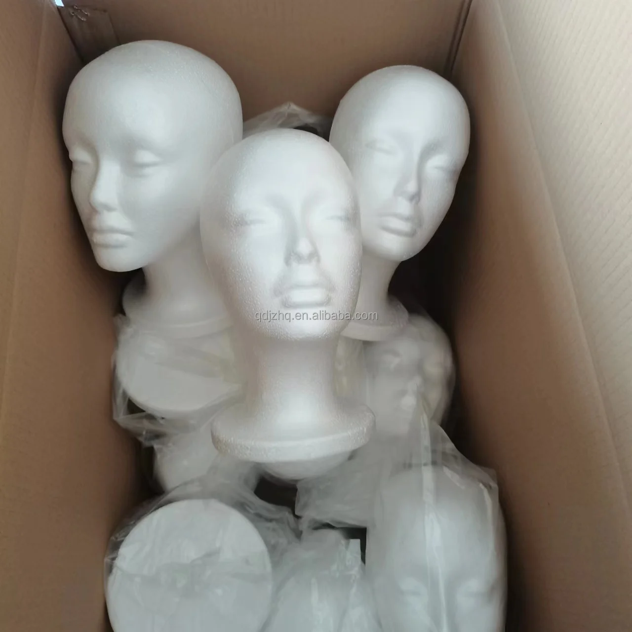 Wholesale female styrofoam heads Foam wig head  mannequin wig stand and holder for wig display