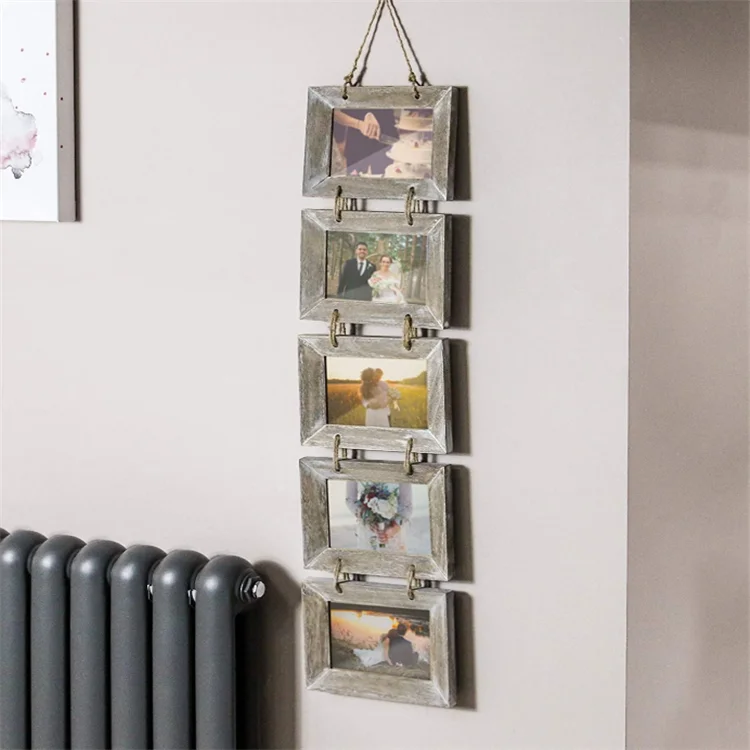 Elegant appearance concise rustic hanging decor wooden picture frame a4