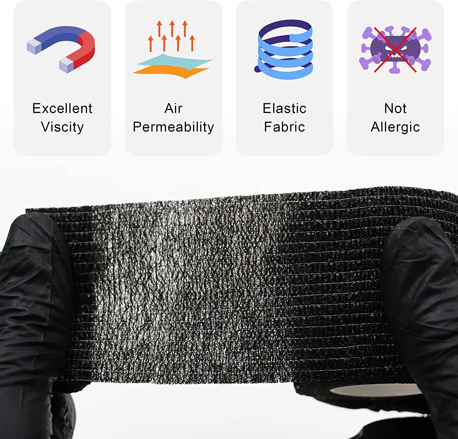 Custom Medical Bandage Elastic Support Bandage Porous Elastic Adhesive Tattoo Bandage For Sport