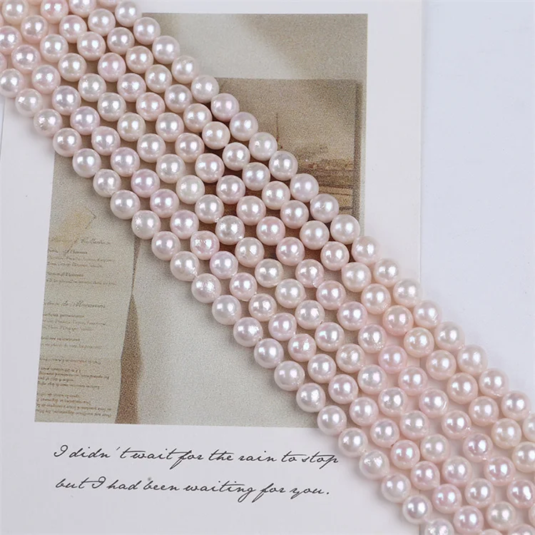6-7mm Natural White AAA Akoya Seawater Round Pearl Strand