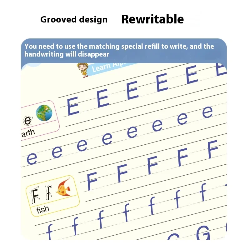 New Groove Magic Calligraphy Drawing Training Set Cross-Border Preschool Transition Script for Children Aged 5 to 7 Years