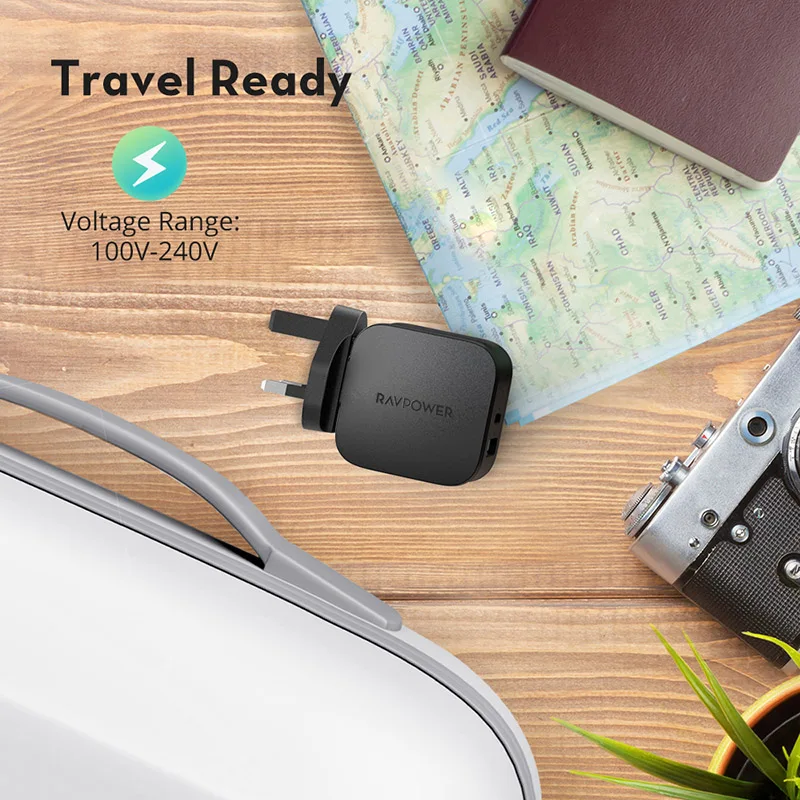 RAVPower Pioneer 20W настенное зарядное устройство для iphone uk LED подходит всех видов мобильных