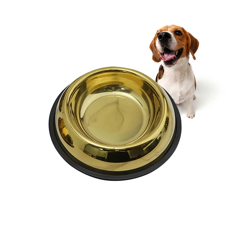 Low Price Hot Selling Premium Large Basics 304 Stainless Steel Dog Bowl Non-Skid Pet Feeder Bowls