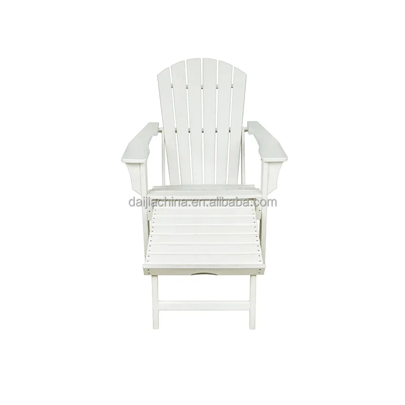 Outdoor Waterproof  HDPE Plastic Wood  Garden Deck Folding Adjustable Adirondack Chair