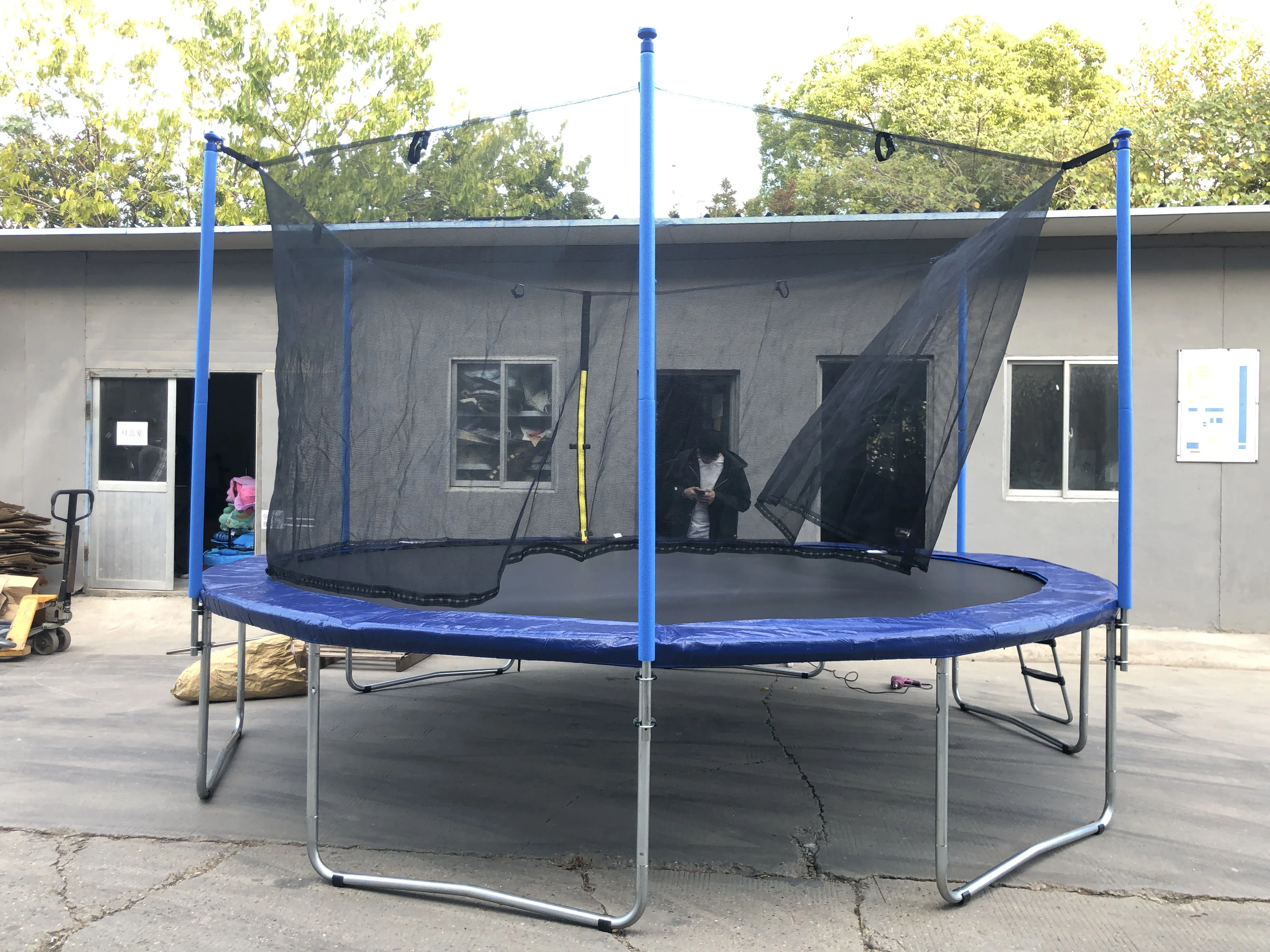 Big large trampoline children best metal quality spring trampoline commercial durable round hot sale outdoor trampoline