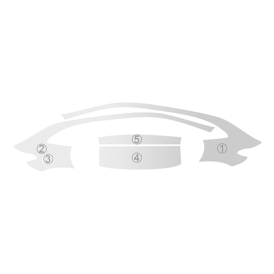 For Mercedes-Benz EQE 2022-2024 8.5mil Front Door Rear Door Extended Protective Film Invisible Car Clothing PPF Lamp