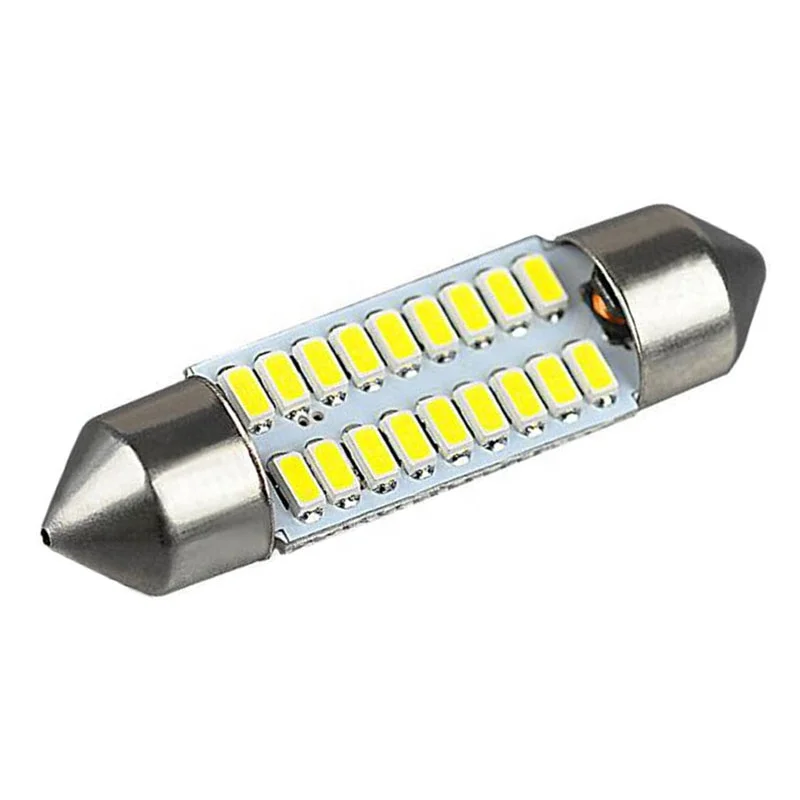 JIACHI FACTORY 36/39/41mm Festoon C5w Led 12v 24v 3014 18SMD License Plate Lamp Interior Dome Reading C5w Light Automobile Bulb