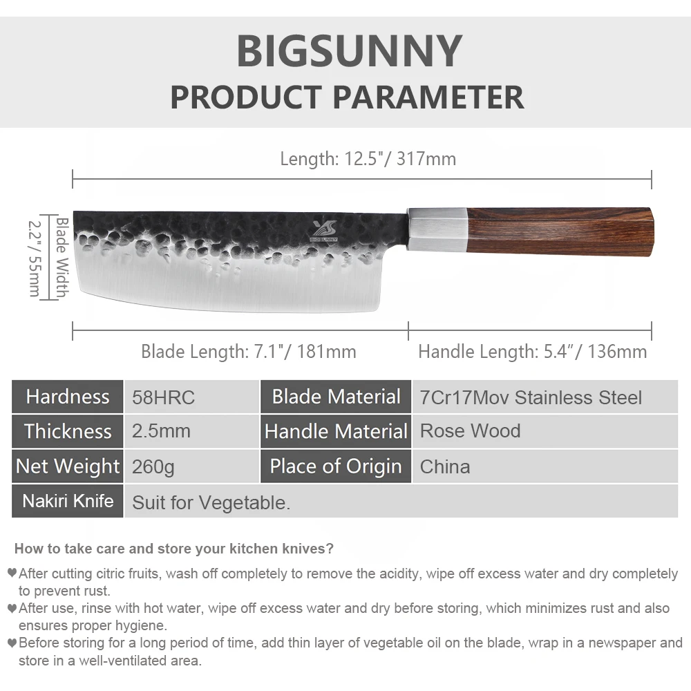 Hot selling nakiri knife suit for vegetable knives kitchen slicing  knife