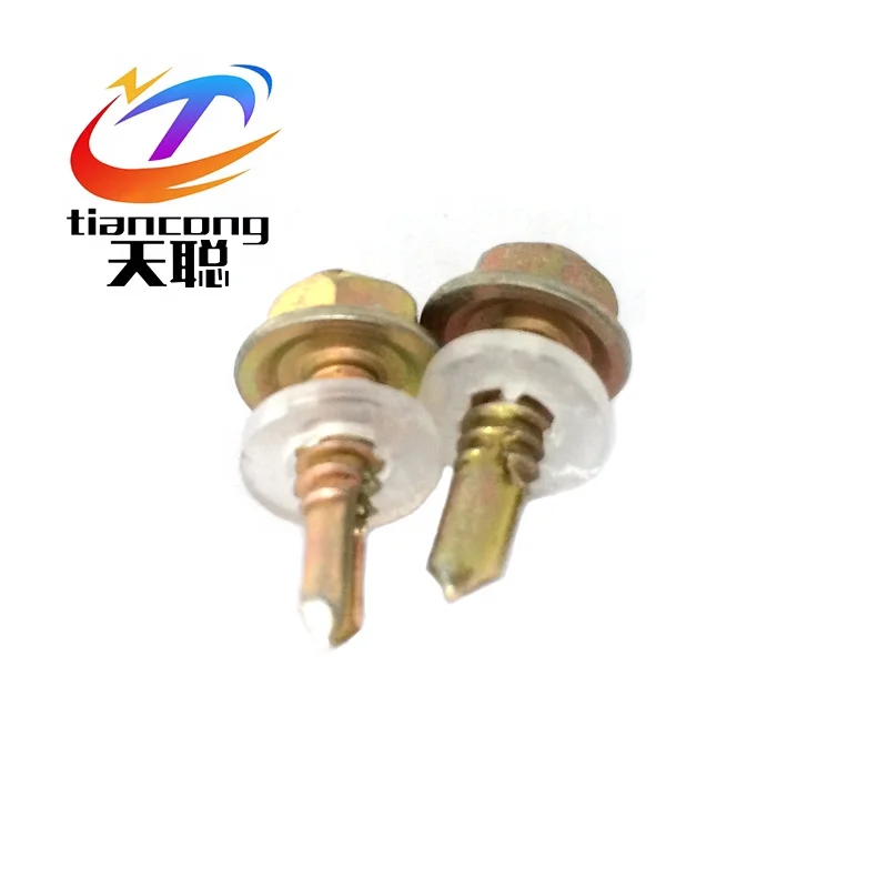 Hex flange head self-tapping self-drilling screws