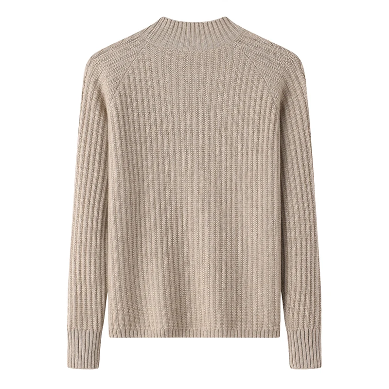 Wholesale Inner Mongolia Cashmere Knitwear Custom Rib Knitting Pure Cashmere Sweater Women