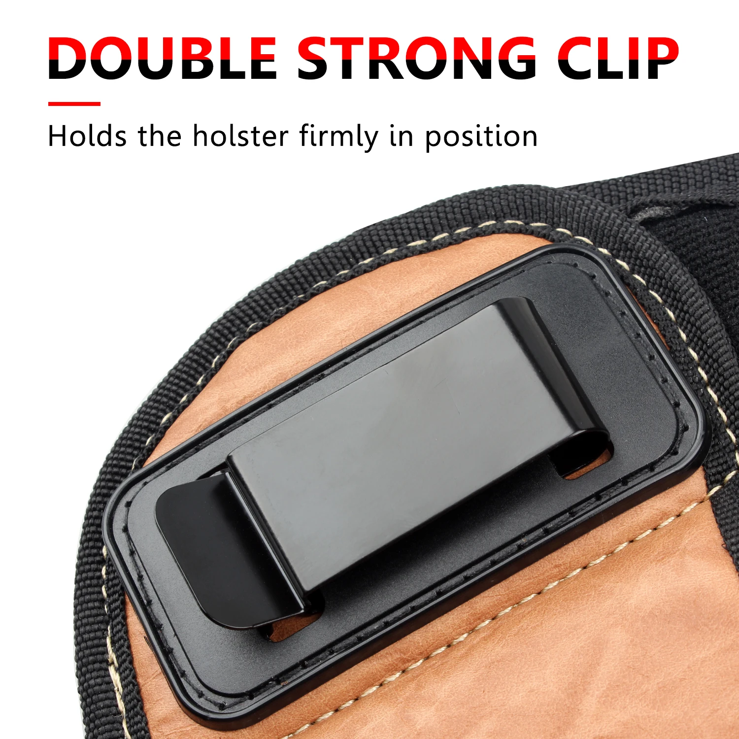 Hot-selling  outdoor tactical leather case PU leather hidden carrying waist leather case