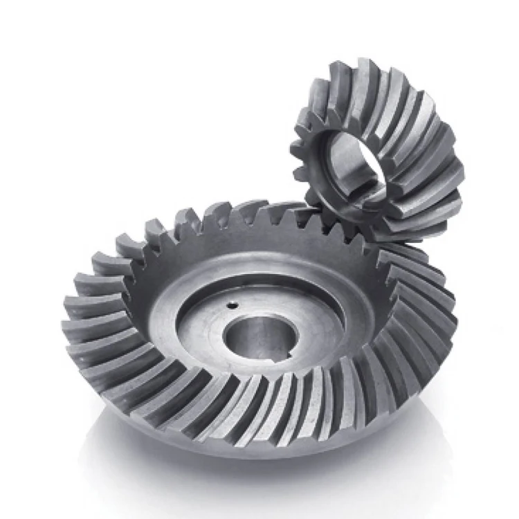 
industrial textile parts C45E miter gear hollow shaft cnc transmission spiral bevel gear 