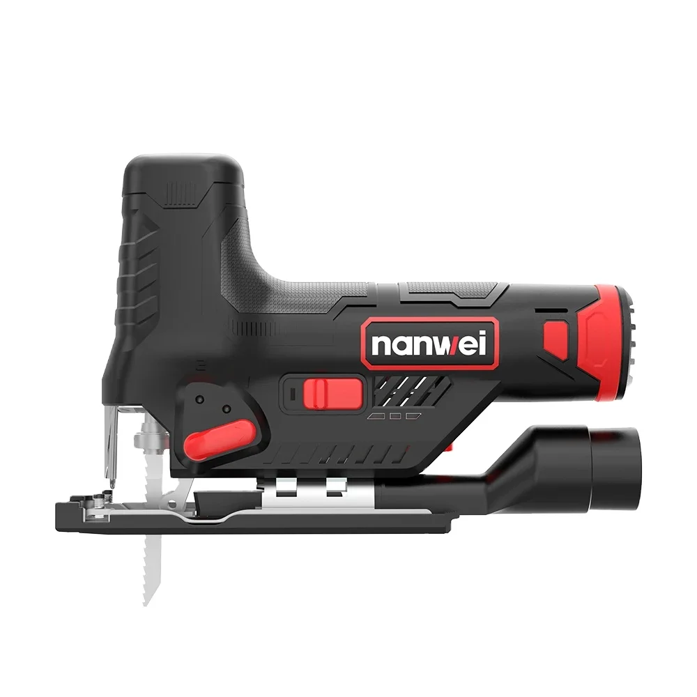 Nanwei Hot Selling Electric Curve Saw Lithium Battery Cordless Jigsaw for Woodworking Handheld Scroll Saw Cutting Metal