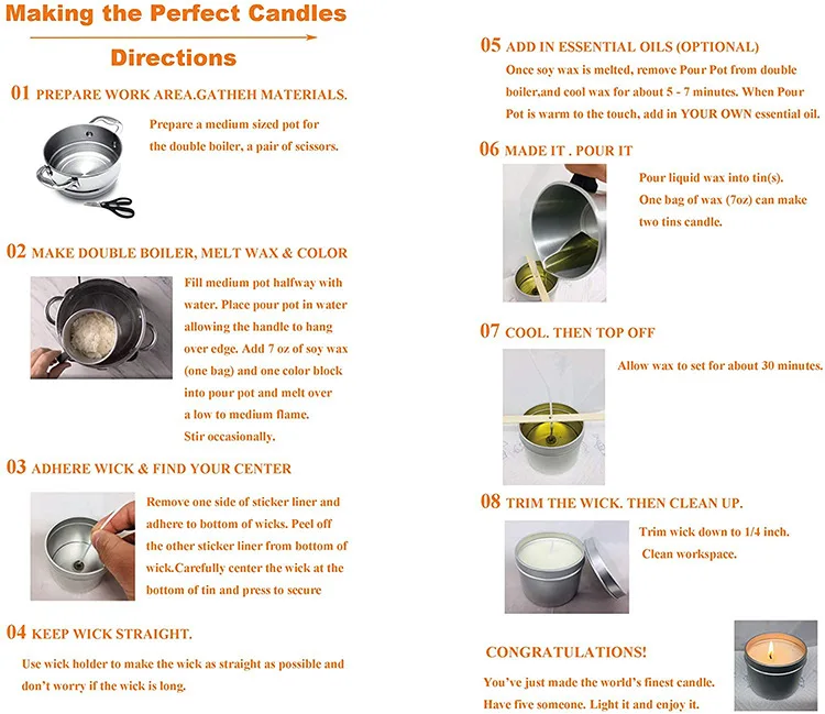 Wholesale DIY Scent Soy Wax Candle Making Kit Handmade Professional DIY Soy Wax Candle Making Tool Set Candle Making For decor