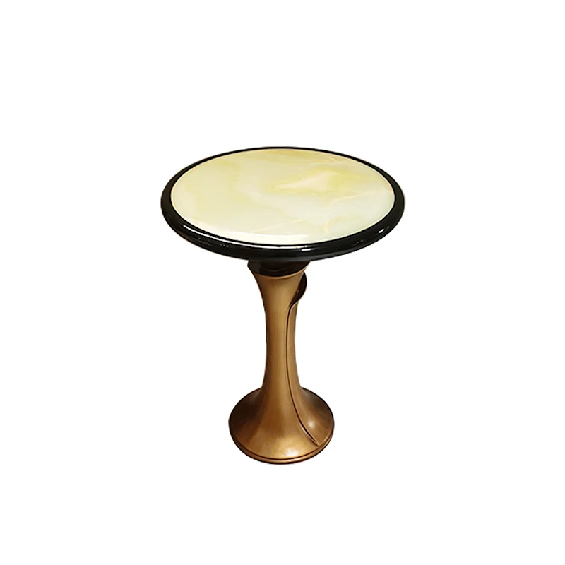 Decorating Factory Wholesale Jade Round Modern Dining Metal Golden Corner Side Coffee Table