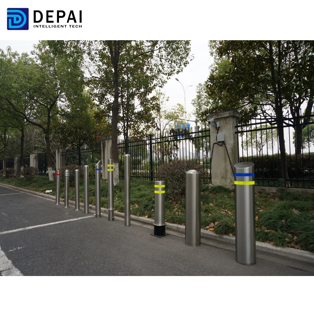 Car parking barrier retractable telescopic bollards