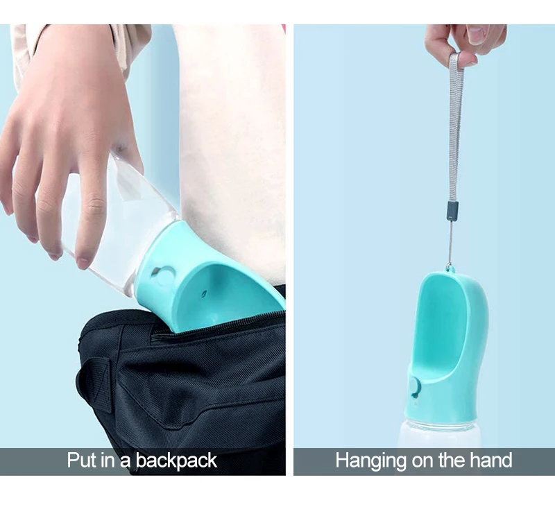 Hot Sell leak-proof dog leash dispenser cat accessories travel travel pet portable drinking water bottle for dog